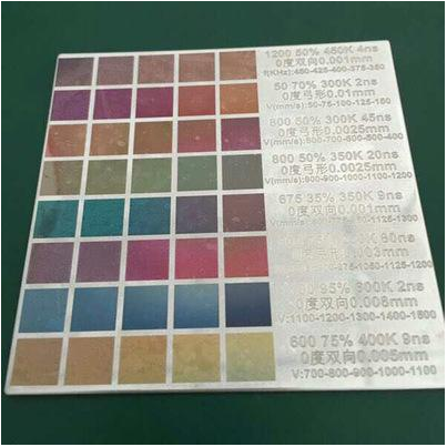 不銹鋼彩色激光打標